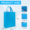60 Pack Non-Woven Tote Bags 14 X 10 Inch Reusable Grocery Bags Multicolor Handles Foldable Goodie Bags for Events