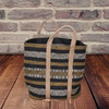 Custom Jute Boho Rockered Shopping Bag Wedding Party Burlap Tote with Jute Canvas Bottom for Sandbeach Travel