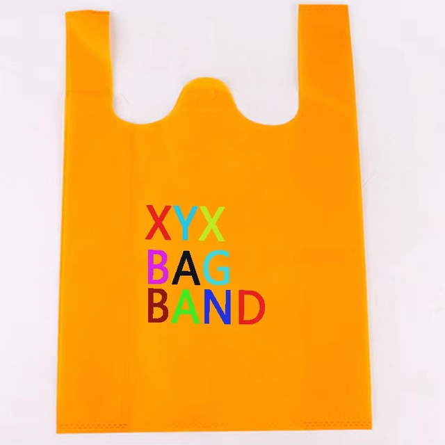 W Cut pp Non Woven T-shirt Bag Easy Degradation AZO Free Silk Screen Printing Nonwoven Shopping Bags