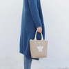 Eco-friendly Recycled Jute Embroidery Design Logo Summer Women Flax Beach Handbags Shopping Tote Sack Bag