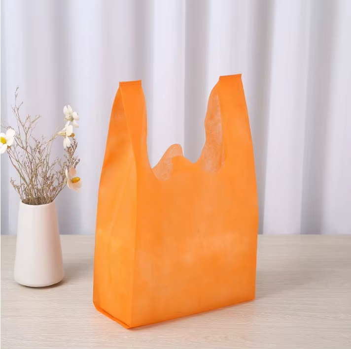 Wholesale Customized Reusable Non-Woven Fabric ECO Shopping Bags Promotional T-Shirt Bags