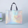 Customized Recycled Laser Surface Laminated Non-woven Supermarket Shopping Tote Carry Bag for Grocery Store Promotion Handbags