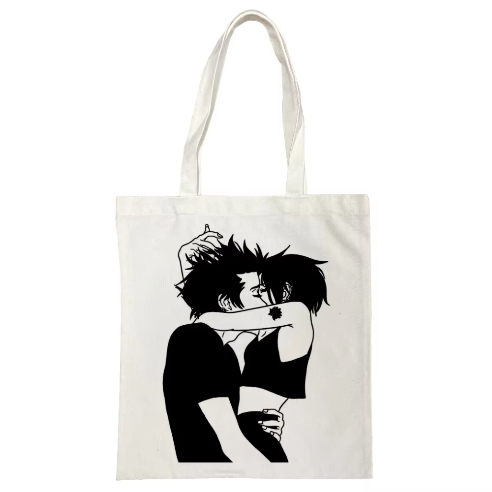 Customized logo Size Canvas Cotton Shopping Bag Handbag Reusable Women's Shopping Bag