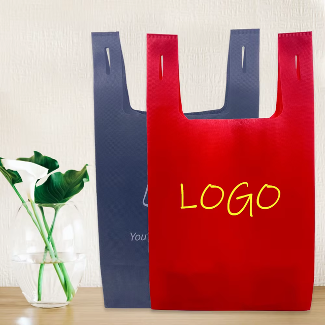 Hot Sale Custom Logo Printed Non-Woven Bag Folding Shopping Pp Non Woven Tote Bag Recyclable NonWoven Shop Tote Bag 16*22