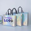 Eco-friendly Non Woven Laser Laminated Shopping Tote Business Promotion Gift Bag for Supermarket Clothing Store Advertising