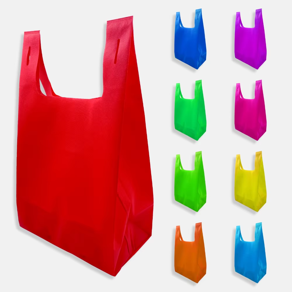Hot Sale Custom Logo Printed Non-Woven Bag Folding Shopping Pp Non Woven Tote Bag Recyclable NonWoven Shop Tote Bag 16*22