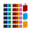 60 Pack Non-Woven Tote Bags 14 X 10 Inch Reusable Grocery Bags Multicolor Handles Foldable Goodie Bags for Events