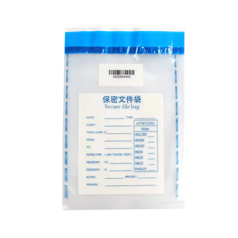 Tamper Evident Security Bag, Disposable Evidence Envelope with Hidden VOID Pattern, Sequential Serial Number & Barcode for Law Enforcement