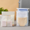 Frosted PE Zipper Bags / Translucent Matte Plastic Slider Seal Bags / Custom Reusable Storage Bags for Travel Home Organization