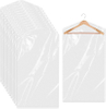 Transparent Plastic Garment Covers, Clothes Dust Proof Hanging Bags, for Dry Cleaning, Apparel Shops & Textile Garment Packaging