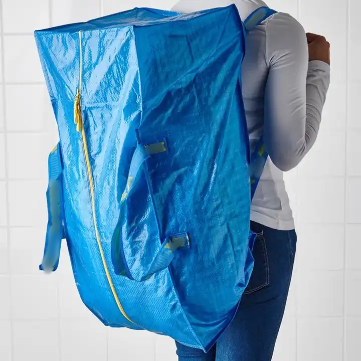 Heavy Duty Extra Large Moving Bags with Backpack Straps - 71L 76L Storage Totes for Clothes, Blankets, College Dorm - Reusable Grocery Shopping Laundry Bag